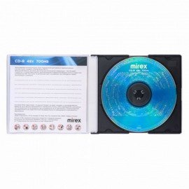 Диск CD-R MIREX, 700 Мб 48x Slim Case, 1 штука, UL120051A8S