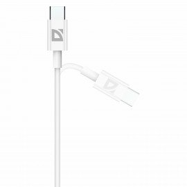 Кабель USB Type-C-Type-C, 30 Вт, белый, 2 м, DEFENDER F182, 87537
