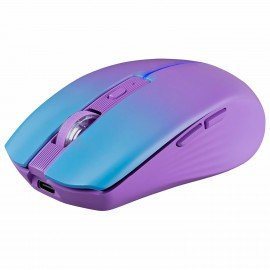 Мышь беспроводная бесшумная DEFENDER Mystery MM-301 LED, 5 кнопок + колесо-кнопка, фиолетовая, 52301