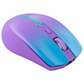 Мышь беспроводная бесшумная DEFENDER Mystery MM-301 LED, 5 кнопок + колесо-кнопка, фиолетовая, 52301