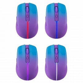 Мышь беспроводная бесшумная DEFENDER Mystery MM-301 LED, 5 кнопок + колесо-кнопка, фиолетовая, 52301