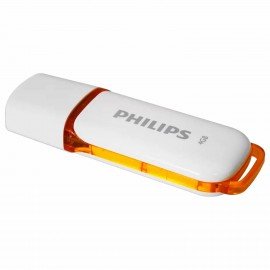 Флеш-диск 4 GB PHILIPS SNOW, разъем USB 2.0, оранжевый, FM04FD70B/97