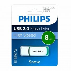 Флеш-диск 8 GB PHILIPS SNOW, разъем USB 2.0, зеленый, FM08FD70B/97