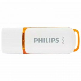 Флеш-диск 128 GB PHILIPS SNOW, разъем USB 2.0, желтый, FM12FD70B/97
