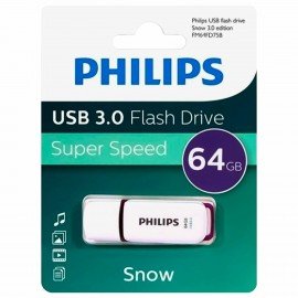 Флеш-диск 64 GB PHILIPS SNOW, разъем USB 3.0, фиолетовый, FM64FD75B/97