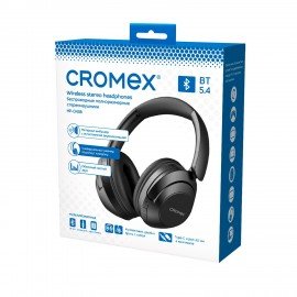 Наушники беспроводные полноразмерные складные раздвижные, CROMEX HP-043B, bluetooth 5.4, 514119