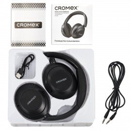 Наушники беспроводные полноразмерные складные раздвижные, CROMEX HP-043B, bluetooth 5.4, 514119
