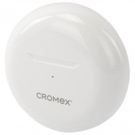 Наушники беспроводные TWS вкладыши с микрофоном, CROMEX EP-T28W, bluetooth 5.4, белые, 514121