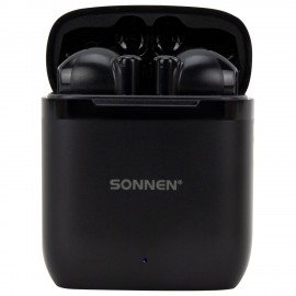 Наушники беспроводные TWS вкладыши с микрофоном, SONNEN EP-BH10B, bluetooth 5.3, черные, 514122