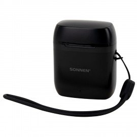 Наушники беспроводные TWS вкладыши с микрофоном, SONNEN EP-BH10B, bluetooth 5.3, черные, 514122