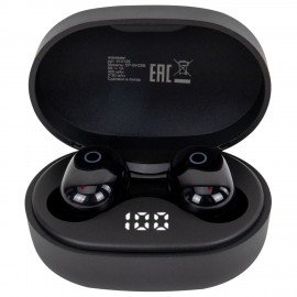 Наушники беспроводные TWS внутриканальные с микрофоном, SONNEN EP-BH25B, bluetooth 5.3, черные, 514125