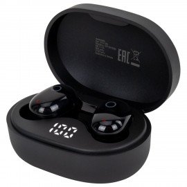 Наушники беспроводные TWS внутриканальные с микрофоном, SONNEN EP-BH25B, bluetooth 5.3, черные, 514125