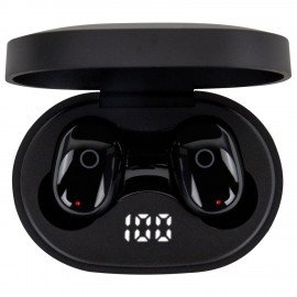 Наушники беспроводные TWS внутриканальные с микрофоном, SONNEN EP-BH25B, bluetooth 5.3, черные, 514125