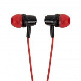 Наушники проводные внутриканальные с микрофоном SONNEN EP-H47RB, 1,1 м, красные/черные, 514129