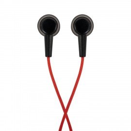 Наушники проводные внутриканальные с микрофоном SONNEN EP-H47RB, 1,1 м, красные/черные, 514129