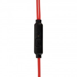 Наушники проводные внутриканальные с микрофоном SONNEN EP-H47RB, 1,1 м, красные/черные, 514129