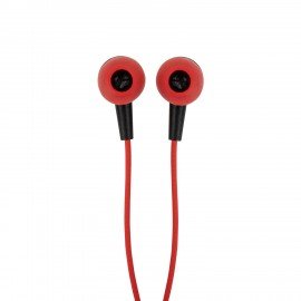 Наушники проводные внутриканальные с микрофоном SONNEN EP-H47RB, 1,1 м, красные/черные, 514129