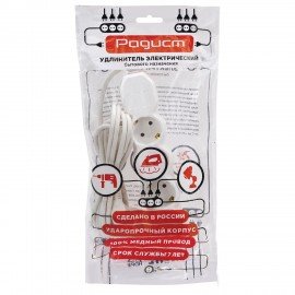 Удлинитель У10-004 4 розетки, с заземлением, 10 А, 3 м, белый, 6872