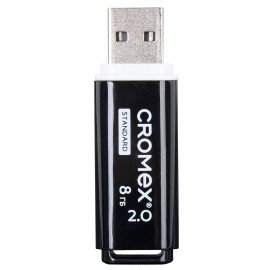 Флеш-диск 8GB CROMEX Standard USB 2.0, черный, 514157