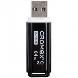 Флеш-диск 64GB CROMEX Standard USB 2.0, черный, 514160