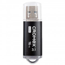 Флеш-диск 16GB CROMEX Ultra USB 3.1, металлический корпус, черный, 514162