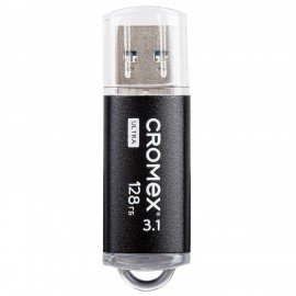 Флеш-диск 128GB CROMEX Ultra USB 3.1, металлический корпус, черный, 514165