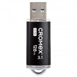 Флеш-диск 128GB CROMEX Ultra USB 3.1, металлический корпус, черный, 514165