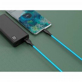 Кабель S21 USB -Type C, 1 м, 3 А, SMARTBUY, для зарядки и передачи данных, синий 9339, iK-3112-S21bb