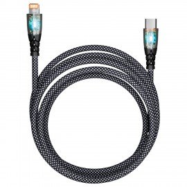 Кабель TypeC-Lightning, 1 м, 3 А, SMARTBUY, для быстрой зарядки и передачи данных, черный 18041, PDTRANSP-BLACK