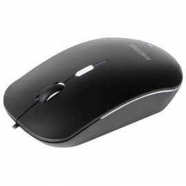 Мышь проводная бесшумная SMARTBUY 288-K, USB, 2 кнопки+1 колесо, оптическая, черная 0, SBM-288-K