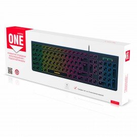 Клавиатура проводная с подсветкой SMARTBUY ONE 250, USB, 104 клавиши, черная, SBK-250U-K
