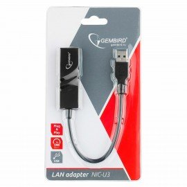 Сетевой адаптер Ethernet GEMBIRD USB 3.0 - Gigabit Ethernet adapter, RTL8153, NIC-U3