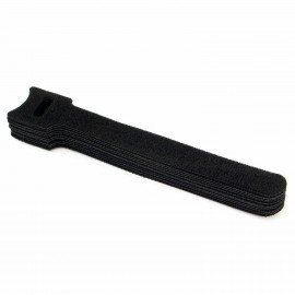 Хомуты-липучки 125 x 11 мм на основе ленты Velcro, CABLEXPERT, черные (12 шт.), VT-125x11BK