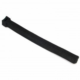 Хомуты-липучки 200 x 11 мм на основе ленты Velcro®, CABLEXPERT, черные (12 шт.), VT-200x11BK