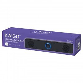 Колонка-саундбар KAIGO GE-1002, 6 Вт, AUX, USB, черная, 514223
