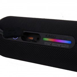 Колонка портативная KAIGO BT30T, 30 Вт, Bluetooth, USB, Micro SD, AUX, RGB, TWS, IPX7, черная, 514226