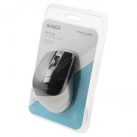 Мышь беспроводная с бесшумным кликом A4TECH Fstyler FG35, USB, 5 кнопок, оптическая, черная, 1192130