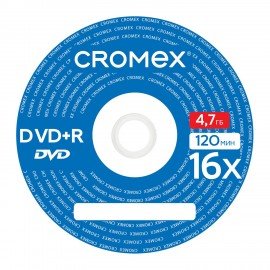 Диск DVD+R CROMEX, 4,7 Gb, 16x, Slim Case, 1 шт., 514308