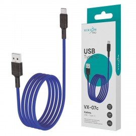 Кабель USB-Type-C, 1 м, VIXION PRO VX-07c, для зарядки и передачи данных, синий, 01246, БП-00000907