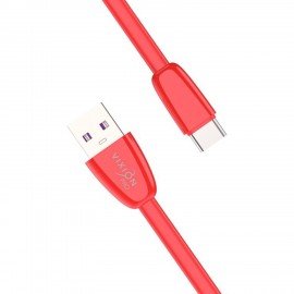 Кабель силиконовый USB-Type-C, 1 м, VIXION PRO VX-12c, для зарядки и передачи данных, красный, 03028, БП-00000962