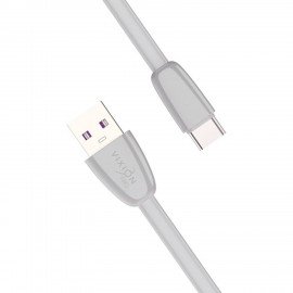 Кабель силиконовый USB-Type-C, 1 м, VIXION PRO VX-12c, для зарядки и передачи данных, серый, 03042, БП-00000963