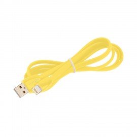 Кабель силиконовый USB-Lightning 8 pin, 1 м, VIXION PRO VX-12i, для зарядки и передачи данных, желтый, 02984, БП-00000966