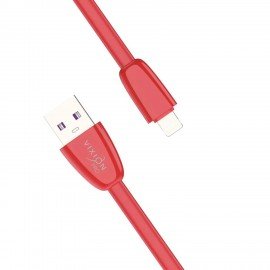 Кабель силиконовый USB-Lightning 8 pin,1м, VIXION PRO VX-12i, для зарядки и передачи данных, красный, 02977, БП-00000967