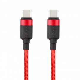 Кабель Type-C - Type-C, 60 Вт, 1 м, VIXION PRO VX-22c, для зарядки и передачи данных, красный, 02717, БП-00000946