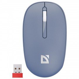 Мышь беспроводная DEFENDER Smart MM-396, 1600 dpi, 2кнопки+1колесо-кнопка, оптическая, синяя, 52397