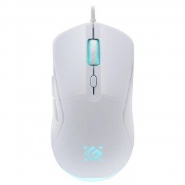 Мышь проводная DEFENDER Arga GM-049, 1200/1800/2400/3600 dpi, 5 кнопок+1 колесо-кнопка, белый, 52048