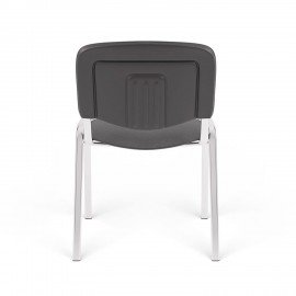 Стул для персонала и посетителей "ИЗО", хромированный каркас, ткань серая С-73, В-40