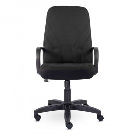 Кресло офисное "Менеджер", ткань, монолитный каркас, черное С-11, В-14