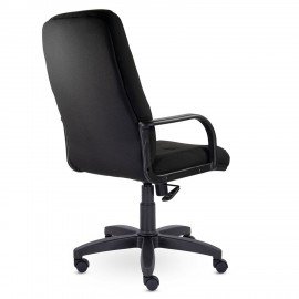 Кресло офисное "Менеджер", ткань, монолитный каркас, черное С-11, В-14