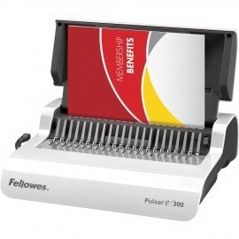 Переплетная машина для пластиковой пружины FELLOWES "PULSAR-Е", электрическая, пробивает 15 л., сшивает до 300 л., FS-5620701